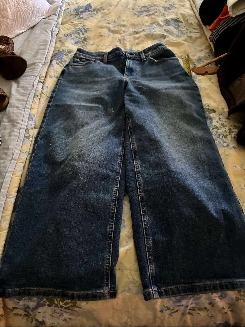 Talbots Dark Blue Wide-Leg Ankle Jeans